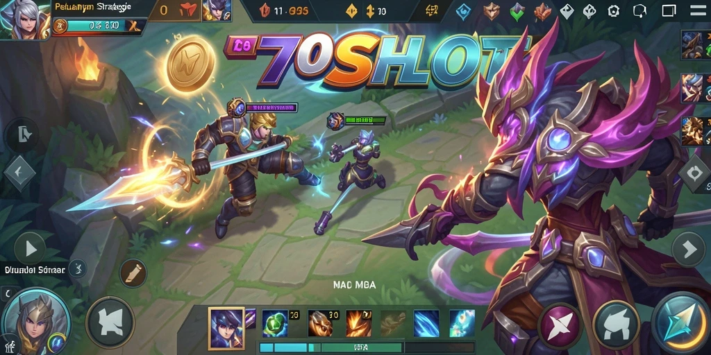 Tampilan gameplay seru 070SLOT dalam aksi MOBA.