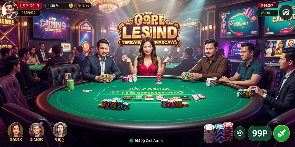Tampilan gameplay Live Casino yang realistis dan menarik dari 99RP.