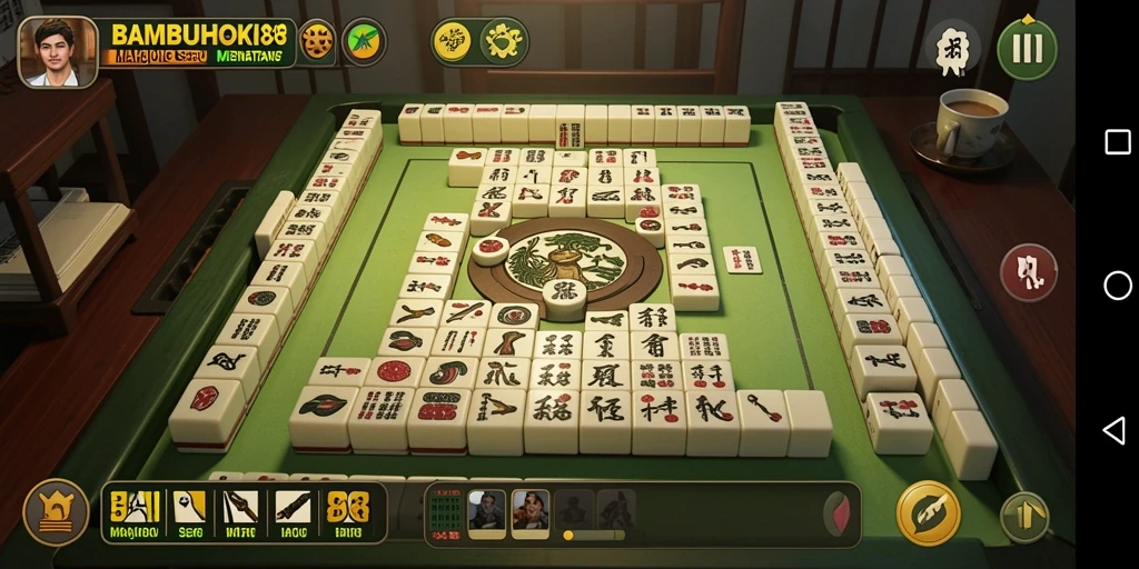 Tangkapan layar <strong>BAMBUHOKI88</strong> menampilkan gameplay Mahjong yang menarik dan lugas.