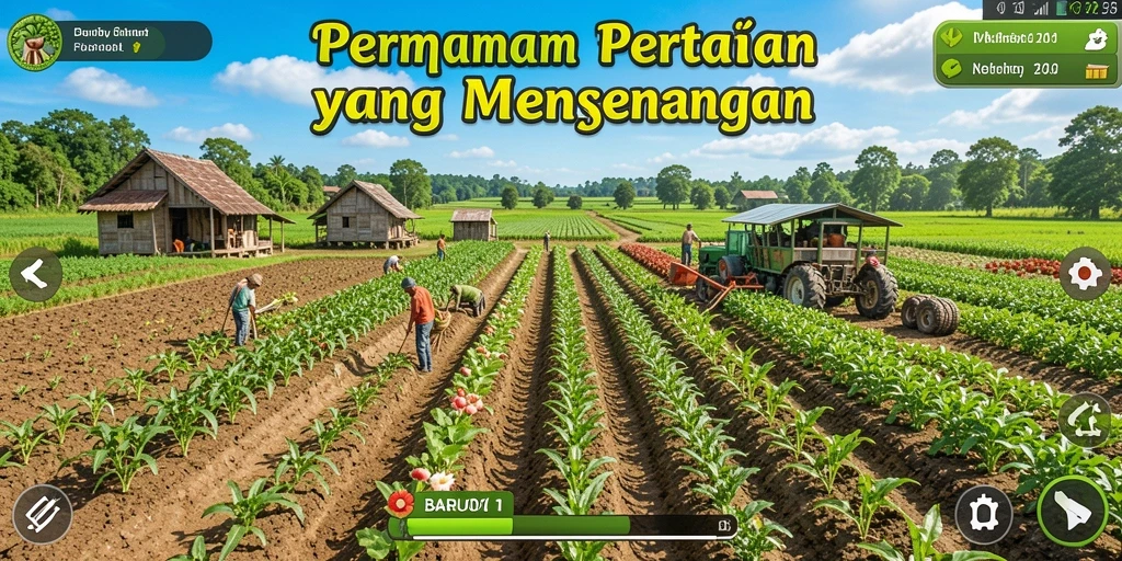 Tampilan gameplay <strong>BARU01</strong> menampilkan keseruan bertani dengan grafis indah.