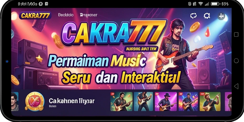 Screenshot gameplay CAKRA777 yang menunjukkan keseruan bermain musik.