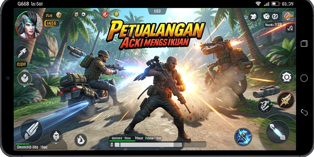 Tangkapan layar G668 memperlihatkan aksi mendebarkan dalam pertarungan intens.