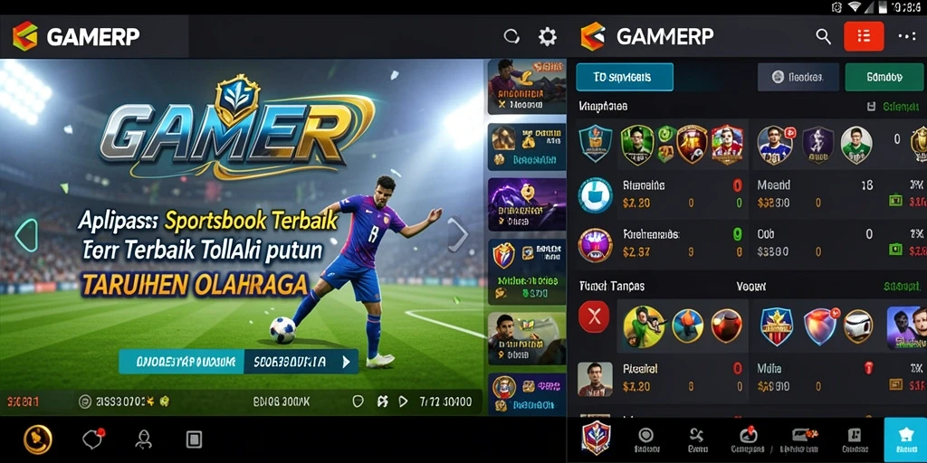 Tampilan antarmuka GAMERP yang menarik dan informatif saat taruhan berlangsung.