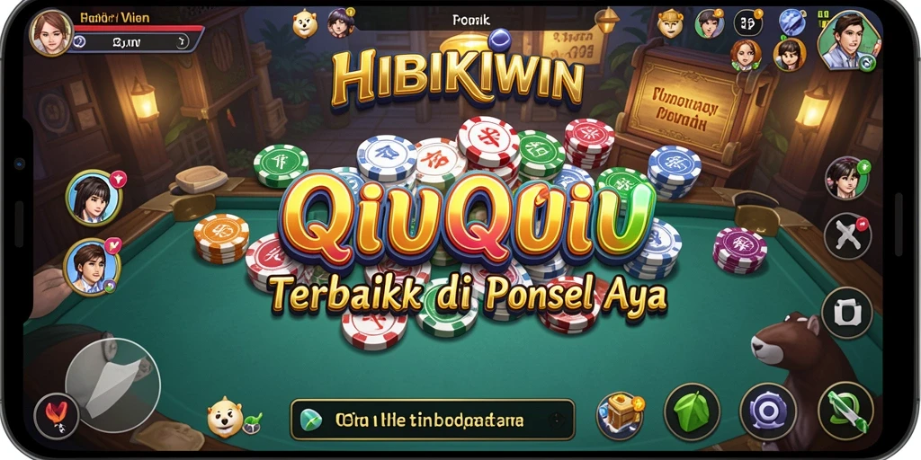 Tampilan menarik dari gameplay QiuQiu HIBIKIWIN