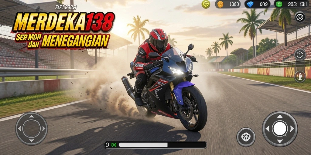 Tampilan seru balapan motor di MERDEKA138.
