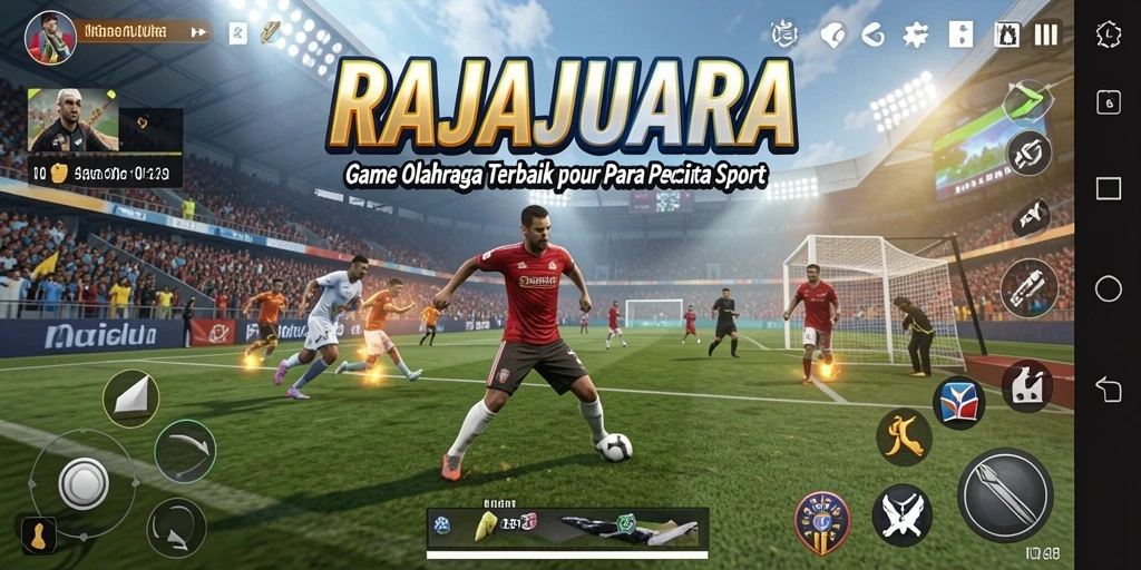 Tampilan aksi mendebarkan dalam permainan RAJAJUARA.