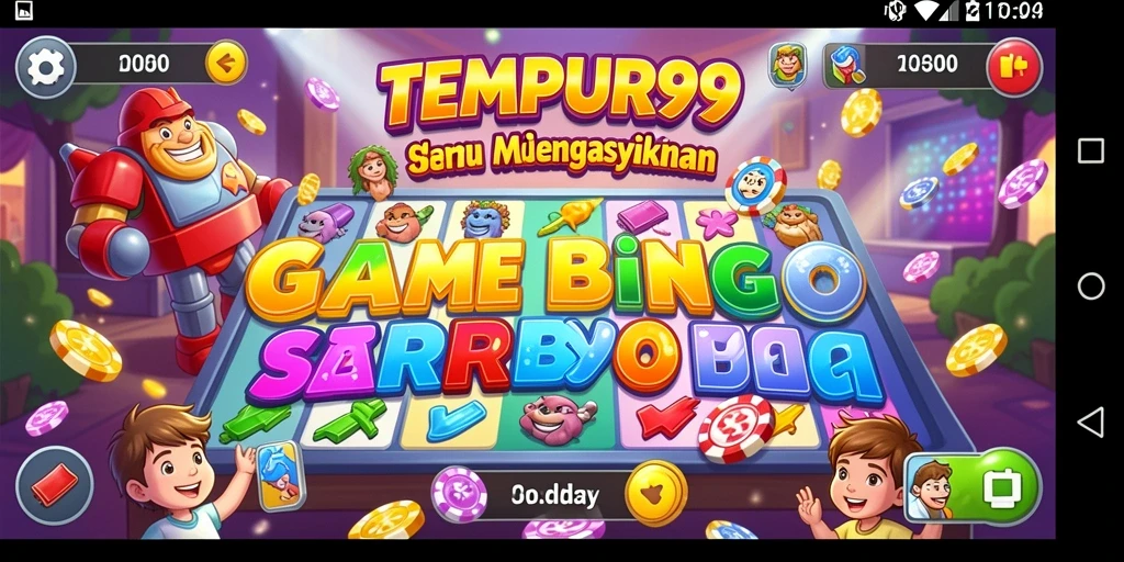 Tampilan gameplay seru dari TEMPUR99 dengan berbagai tema Bingo.